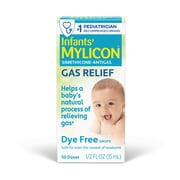 Infants' Mylicon Gas Relief Drops & Syringe, Dye Free, 0.5 fl oz