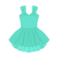 thumbnail image 4 of Xnihocha Kids Girls Chiffon Ballet Leotard Sleeveless Camisole Lyrical Dress Dancewear Green 10, 4 of 7