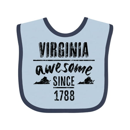 

Inktastic Virginia Awesome Since 1788 Gift Baby Boy or Baby Girl Bib