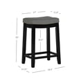 thumbnail image 5 of Linon Cessford 26" Backless Indoor Counter Stool, Black with Gray Faux Leather, Includes 1 Stool, 5 of 11