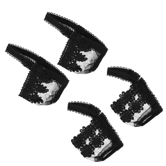 Luxshiny 4Pairs Premium Lace High Heels Shoe Straps Anti Fall Removable