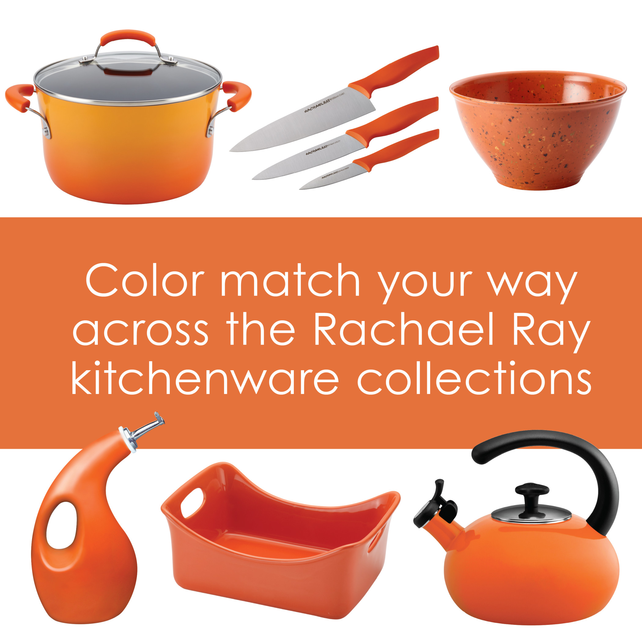 Rachael Ray 4 Quart Melamine Garbage Bowl, Orange - image 3 of 10