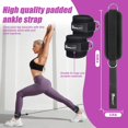 thumbnail image 2 of Correa de tobillo NEALFIT para máquina de cable, gimnasio, entrenamiento de piernas, negra, 2 of 7