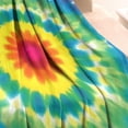 thumbnail image 3 of Rainbow Tie Dye Mandala Flower Pattern Blanket,Comfortable Soft Flannel Throw Blanket,All Season,Warm Lightweight Blankets for Sofa Bed Couch Living Room Chair,30"x40", 3 of 4