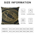 thumbnail image 5 of Autua Circular Design Gold Graphic Decorative Cushion Throw Pillow Cover Soft and Durable for Home Couch Living Room Sofa Square 1PC 22x22in, 5 of 5
