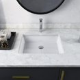 thumbnail image 1 of DeerValley DV-1U201 White Ceramic Rectangular Undermount Bathroom Sink with Overflow, 1 of 6