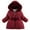 Red, variant on KAUOD Girls Winter Padded Puffer Coats Zip up Waterproof down Jackets Kids Fleece Hood Snow Ski Parka Coats with Pockets