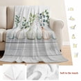 thumbnail image 5 of Bottles and Plants Blanket Soft Cozy Warm Throw Blanket for Couch, Plush Fuzzy Flannel Fleece Blankets for Sofa, Country Leaves Farmhouse White Wooden Grain Bed Blankets Gifts for Men, 50"x60", 5 of 9