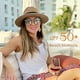 thumbnail image 4 of Sombrero de jazz con circunferencia de 56-58 cm, sombrero de paja, sombrero de copa para hombres y mujeres, protector solar de verano, sombrero para el sol al aire libre, 4 of 5