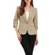 thumbnail image 1 of BLAZER CHIC INSPIRE con solapa para mujeres, mangas 3/4, bolsillo y botón único, traje de trabajo S color caqui, 1 of 6