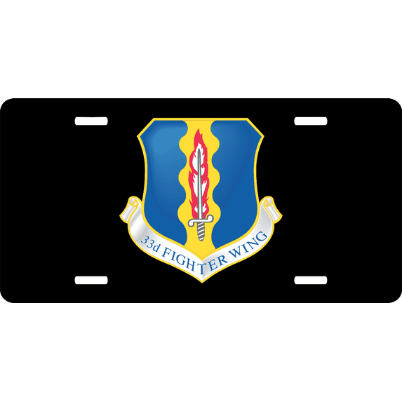 U.S. Air Force 33rd Fighter Wing License Plate