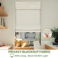 thumbnail image 3 of MiLin Roman Shades for Windows Cordless Blackout Roman Window Shades Blinds 100% Natural Linen Hand-Made Roman Blinds (Hickory Mill with Lining, Block 60%-70% Light, 45" W X 72" H), 3 of 5