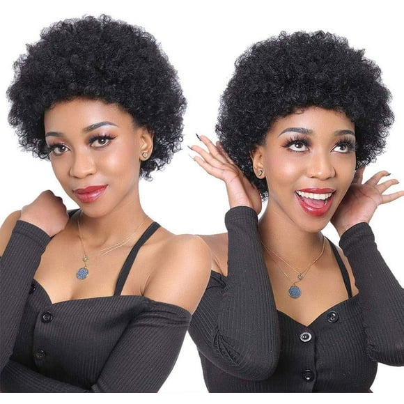 AmPm Honey Ombre Blonde Short Layered Hairstyles for Round Faces Pixie Cut Wig Machine Made short human hair wigs for black women