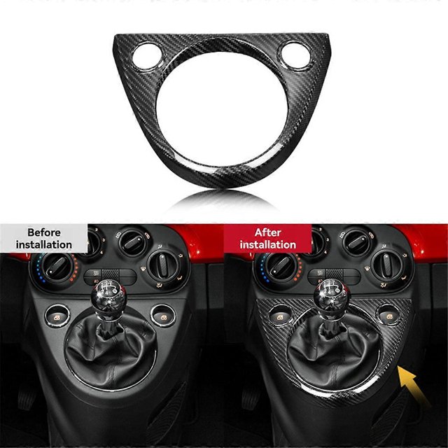 Real Carbon Fiber for Fiat 500 2011-2023 for Abarth 595 695 2016-2023 Manual Gear Shift Cover Gear S