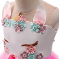 thumbnail image 4 of Robe de Princesse de Fête Licorne pour Fille, Tulle Arc-en-Ciel, Longue, Robe de Mariée, Vêtements d'Anniversaire pour Enfants avec Accessoires, 4 of 5
