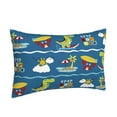 thumbnail image 2 of Fotbe Dinosaur on the Beach Vacation Pillow Cases - Envelope Closure - Luxury, Extra Soft, Cooling Pillow Covers - Wrinkle, Fade, Stain Resistant-16"x24", 2 of 9