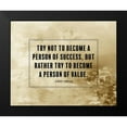 thumbnail image 2 of ArtsyQuotes 24x20 Black Modern Framed Museum Art Print Titled - Albert Einstein Quote: Person of Value, 2 of 5