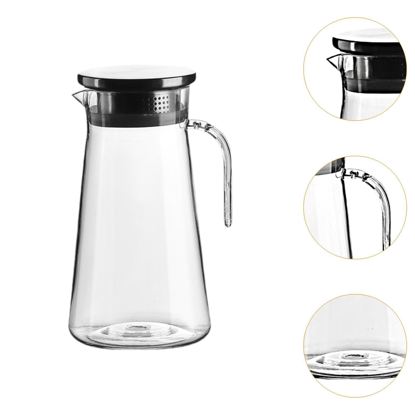 Baoblaze Beverage Pitcher Heat Resistant Milk Pitcher Transparent Drinks Cold Pitcher 1.2L