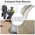 thumbnail image 3 of 180Pcs Aluminum Steel Wire Rope Loop Sleeves 8-shaped Hole Sleeves (Silver), 3 of 5