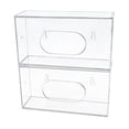 thumbnail image 1 of DimyFew 1 Piece Glove Dispenser Box Disposables Glove Box Holder Organizer Wall Mounted PETG Container Transparent Storage Suitable for Laboratory Kitchen Cle 2 Pieces, 1 of 8