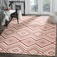 thumbnail image 2 of SAFAVIEH Cedar Brook Michelle Geometric Cotton Area Rug, Ivory/Coral, 5' x 8', 2 of 9