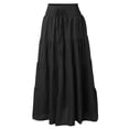 thumbnail image 6 of Nlife Women Drawstring Waist Pleated Tiered Tube 2 In 1 Wearing Style Dress, 6 of 7
