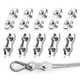 thumbnail image 1 of Clips para sujetar cables dúplex M4, 10 piezas de clips para cables de acero inoxidable 304, abrazadera para cables de 4 mm para tendederos de cables, toldos, 1 of 5