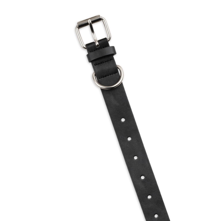 Time and Tru Faux Leather Roller Buckle Belt, Black photo 2