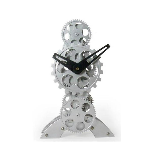 Tall Moving Gear Desktop Clock Com Tall Moving Gear Desktop Clock, Moving Gear Desk Clock