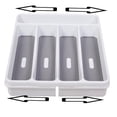 thumbnail image 1 of Organizador de cajones de cocina, cajón de vajilla, caja de bandeja de almacenamiento de cocina multiusos para cuchara de cubiertos perfecl Cajón de vajilla, 1 of 8