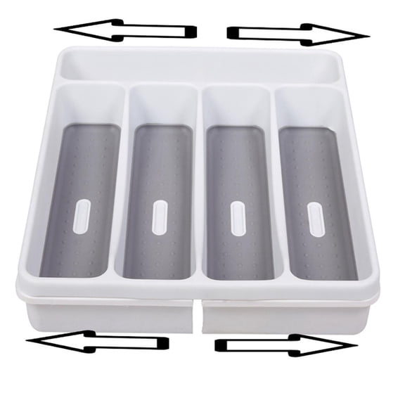Caja de bandeja de almacenamiento para cuchara de cubiertos, organizador de cubiertos para cocina, caja de partición de almacenamiento de bandeja de