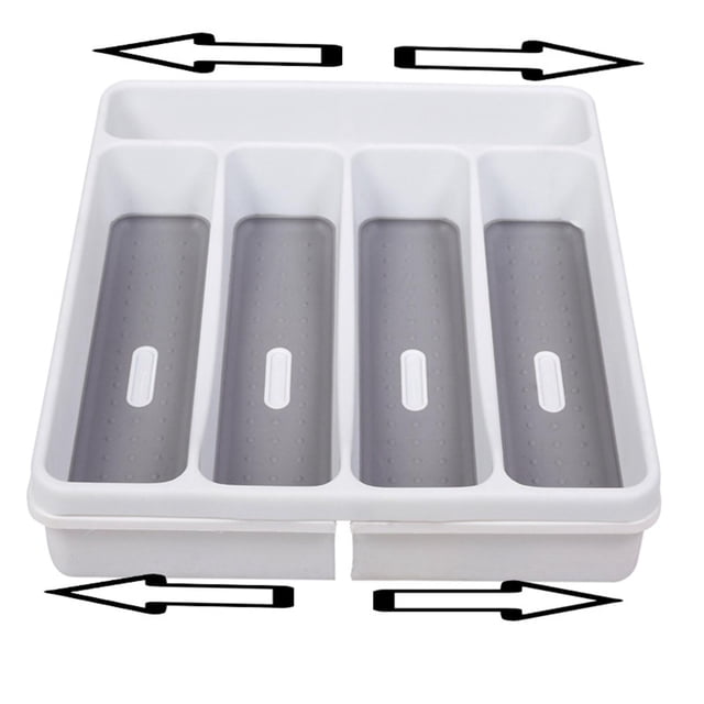 Organizador de cajones de cocina, cajón de vajilla, caja de bandeja de almacenamiento de cocina multiusos para cuchara de cubiertos perfecl Cajón de vajilla