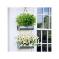 thumbnail image 3 of 6 Bundles Outdoor Artificial Boxwood UV Resistant Fake Stems Plants, Faux Plastic Greenery for Indoor Outside Hanging Plants Garden Porch Window Box H, 3 of 5