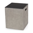 thumbnail image 5 of Samuel Outdoor Modern Tank Holder Side Table, Light Gray, Gloss Black, 5 of 9