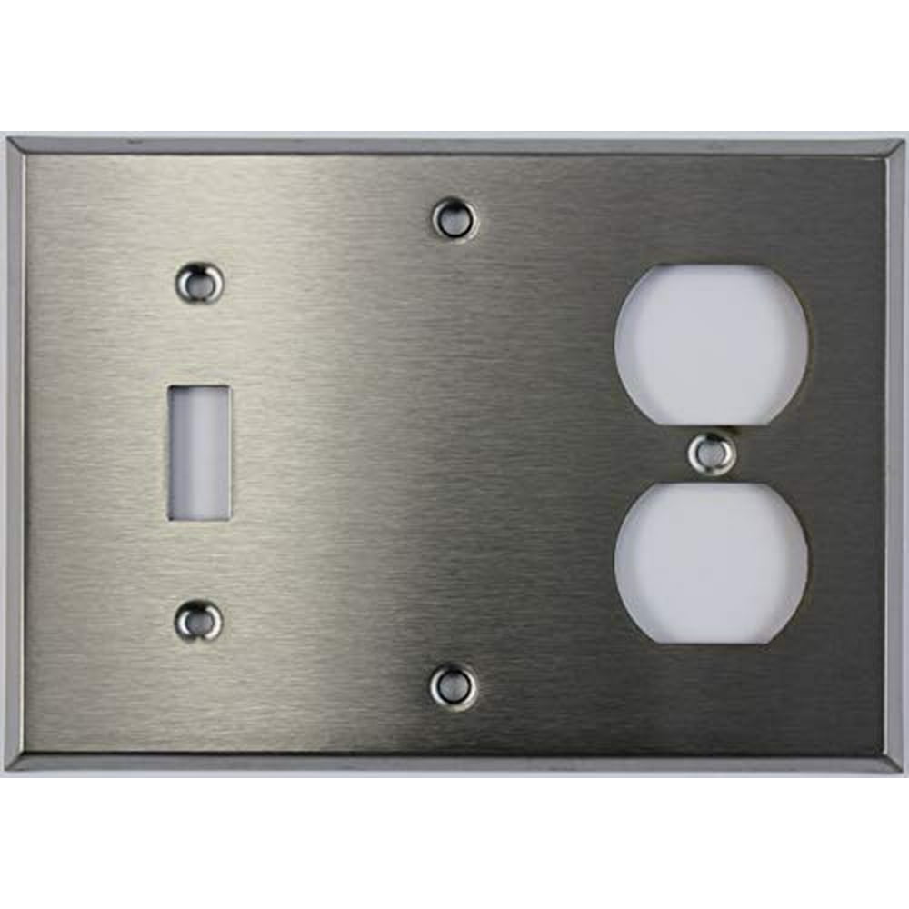 Classic Accents Brushed Satin Stainless Steel 3 Gang Wall Plate 1