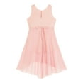 thumbnail image 4 of iEFiEL Kids Girls Sleeveless Sparkly Rhinestone High-low Hem Dress for Birthday Party Pink 6, 4 of 7