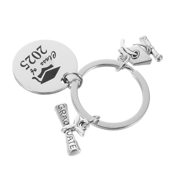 IBASETOY graduation season keychain Graduation Keychain Silver Handbag Decoration for Friends 1Set