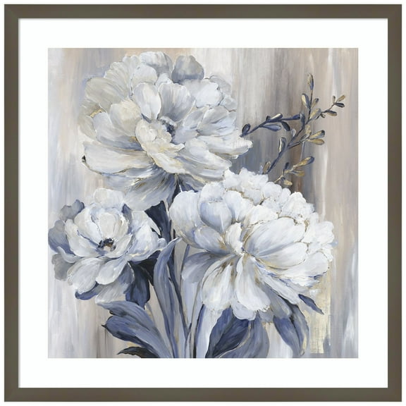 Amanti Art Blue Botanic Dreams Wood Framed Wall Art Print