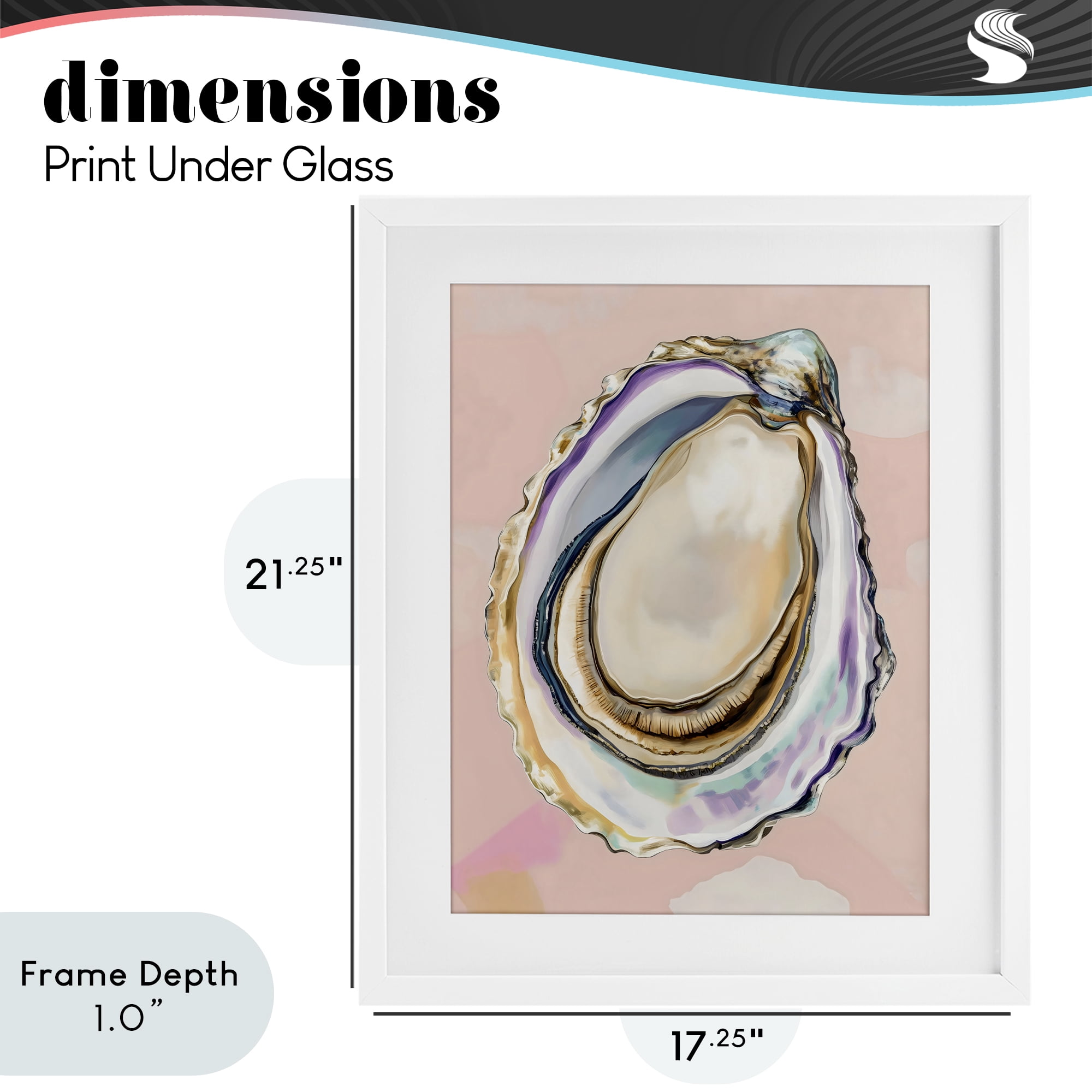 Stupell Industries Pink Oyster Shell Elegance White Framed Print Under Glass, design by The Prints Vibe