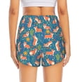 thumbnail image 2 of Lsque Corgi with Flowers Printed Women's Running Shorts with Liner Pockets,Elastic Quick Dry Workout Athletic Gym Yoga Shorts,Womens High Waist Shorts-XX-Large, 2 of 9
