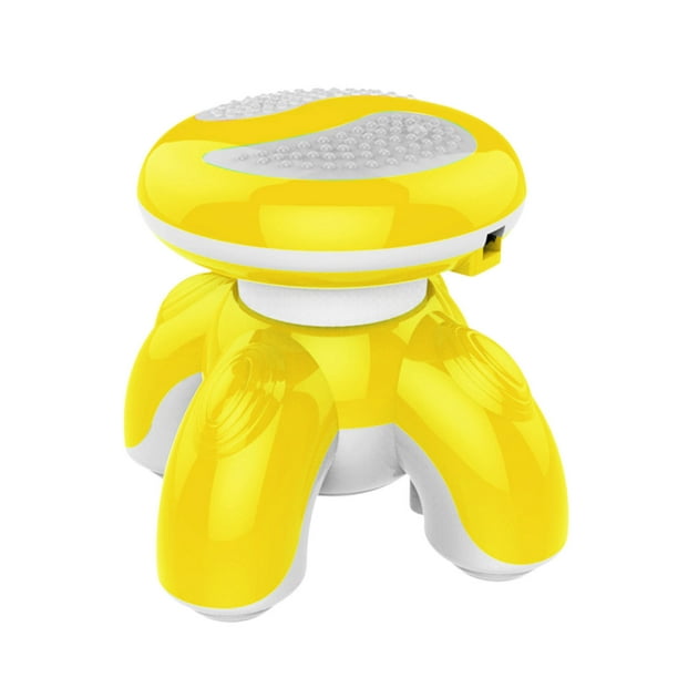 Mini masajeador de cuatro pies con vibración, luminoso, para cintura, piernas y espalda.