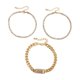 thumbnail image 1 of Pulseras de Tobillo vintage jinwen 3 Piezas de cadena ajustable de Aleación de oro, 1 of 8