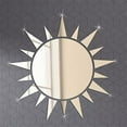 thumbnail image 1 of HSHDLDF Acrylic 3D Sun Mirror Effect Wall Sticker Decal Room Art Mural Decor Removable-Silver, 1 of 2