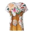 thumbnail image 3 of Birdeem T-Shirt Blouse pour Femmes Grande Taille à Manches Courtes Imprimé 3D, 3 of 8