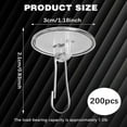 thumbnail image 5 of 200Pcs Self-Adhesive Ceiling Hooks for Hanging, Round Suction Cup Plate Removable Transparent No-Drill Wall Hangers Disc, 5 of 8