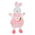 thumbnail image 1 of Marionetas de mano para bebé, juguete cómodo, lindo conejo, suave, pequeño, lavable a máquina, manta de peluche para la siesta, cuna y tiempo de juego., 1 of 14