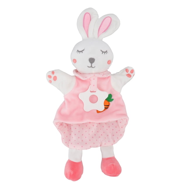 LYUMO Hand Puppet Toy,Baby Hand Puppet Comfort Toy Cute Soft Small Machine Washable Plush Animal Blanket For Nap And Playtime