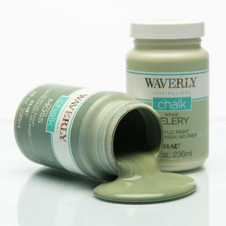 3-8fl oz. Waverly Chalk Paint (Fern), Acrylic Paint Matte Finish