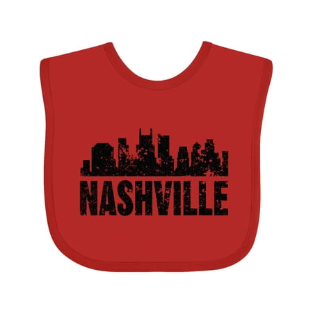 

Inktastic Nashville Skyline Grunge Gift Baby Boy or Baby Girl Bib