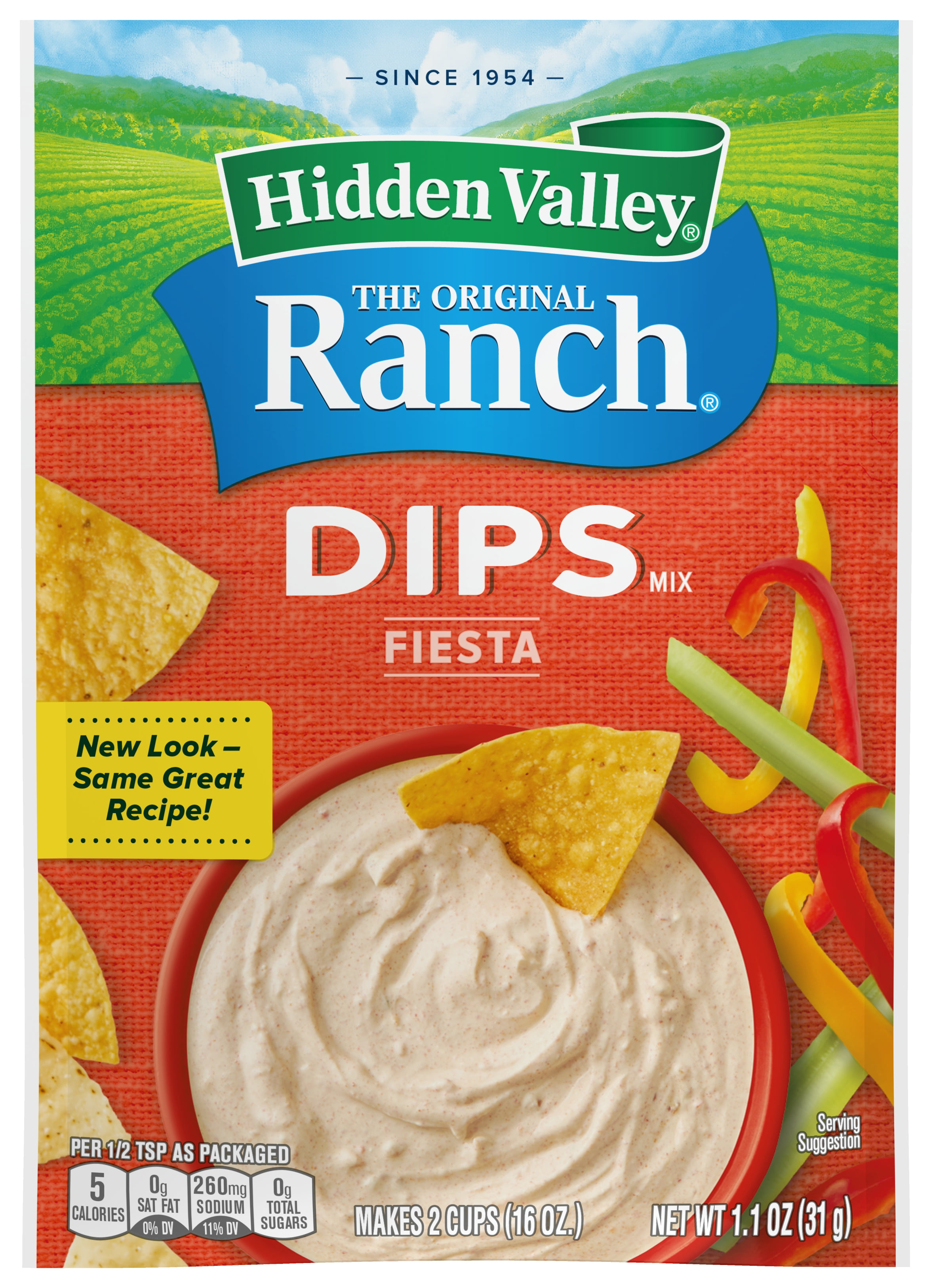Hidden Valley Fiesta Ranch Dips Mix, Gluten Free - 1 ...